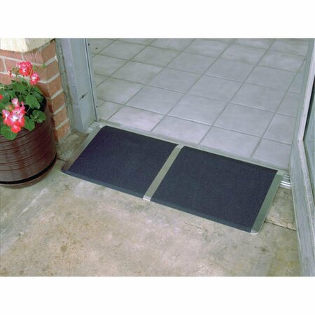 HANDS ON 24 in x 32 in Threshold Wheelchair Ramp 600 lb. Weight Capacity  Maximum 4 Rise HA3718494